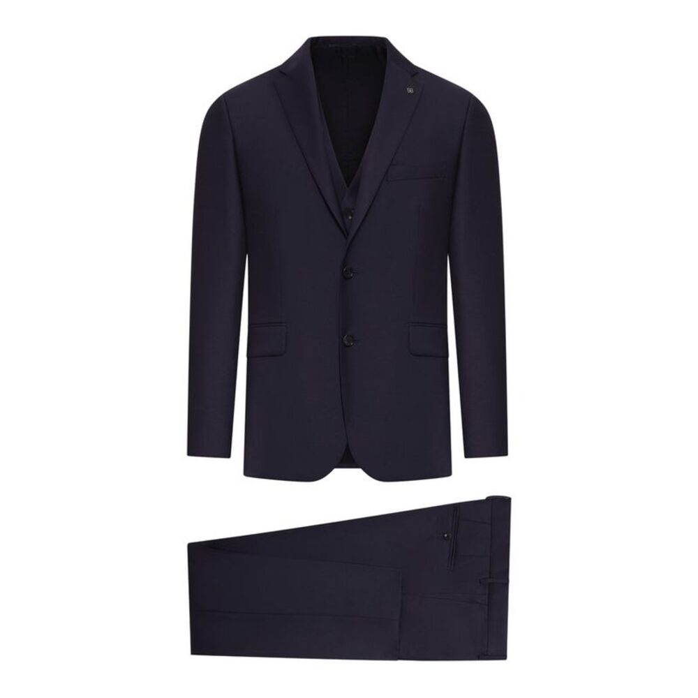 Tagliatore Men Bruce Tailored Wool Suit With Vest